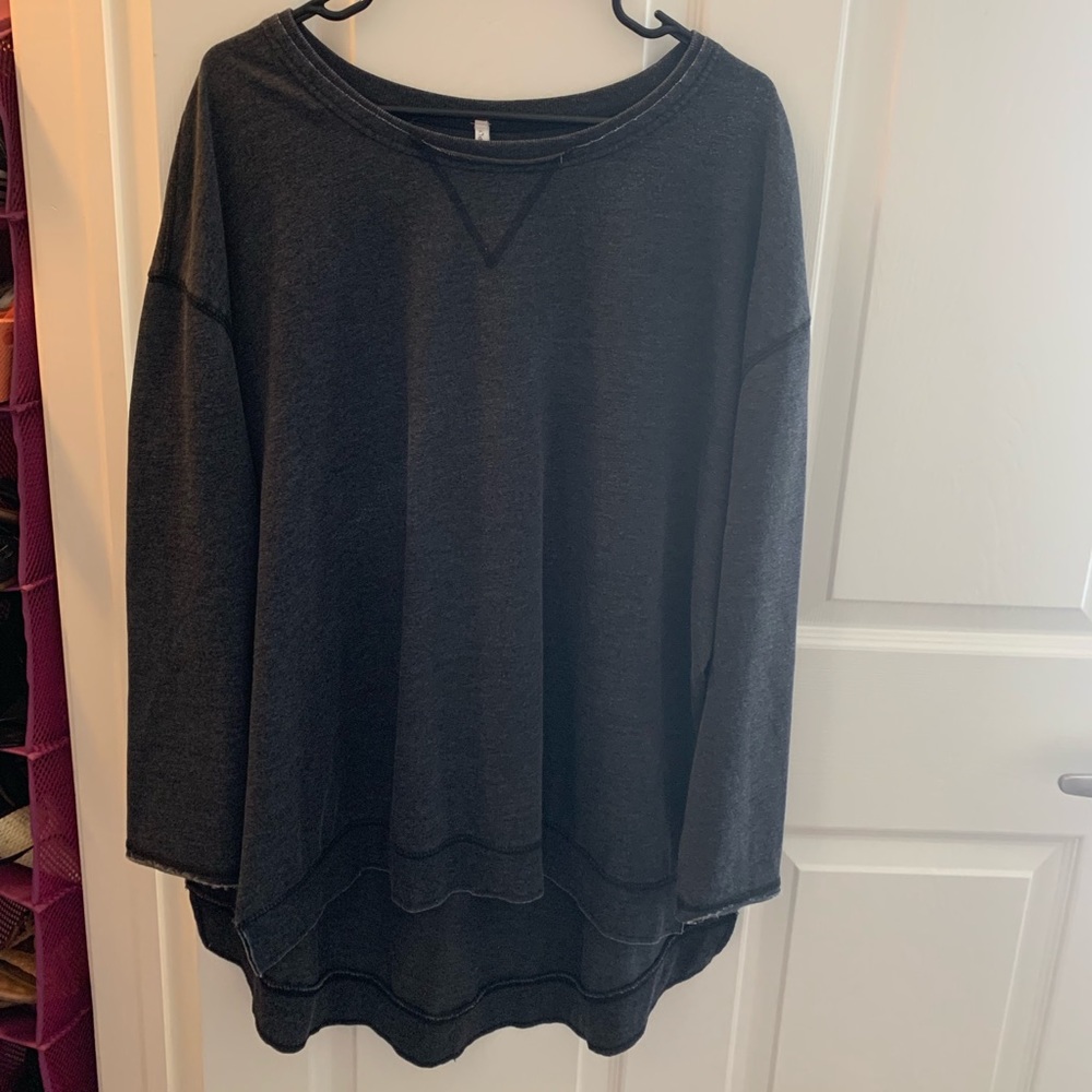 High slit sweater